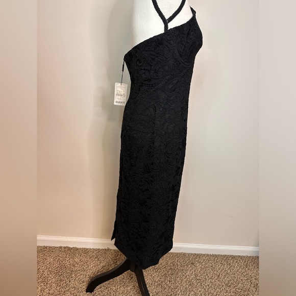 BARDOT Black Lace Halter Cross Neck MIDI Tea Length Dress Sz 8 NWT (A0059 B3) - Picture 9 of 15